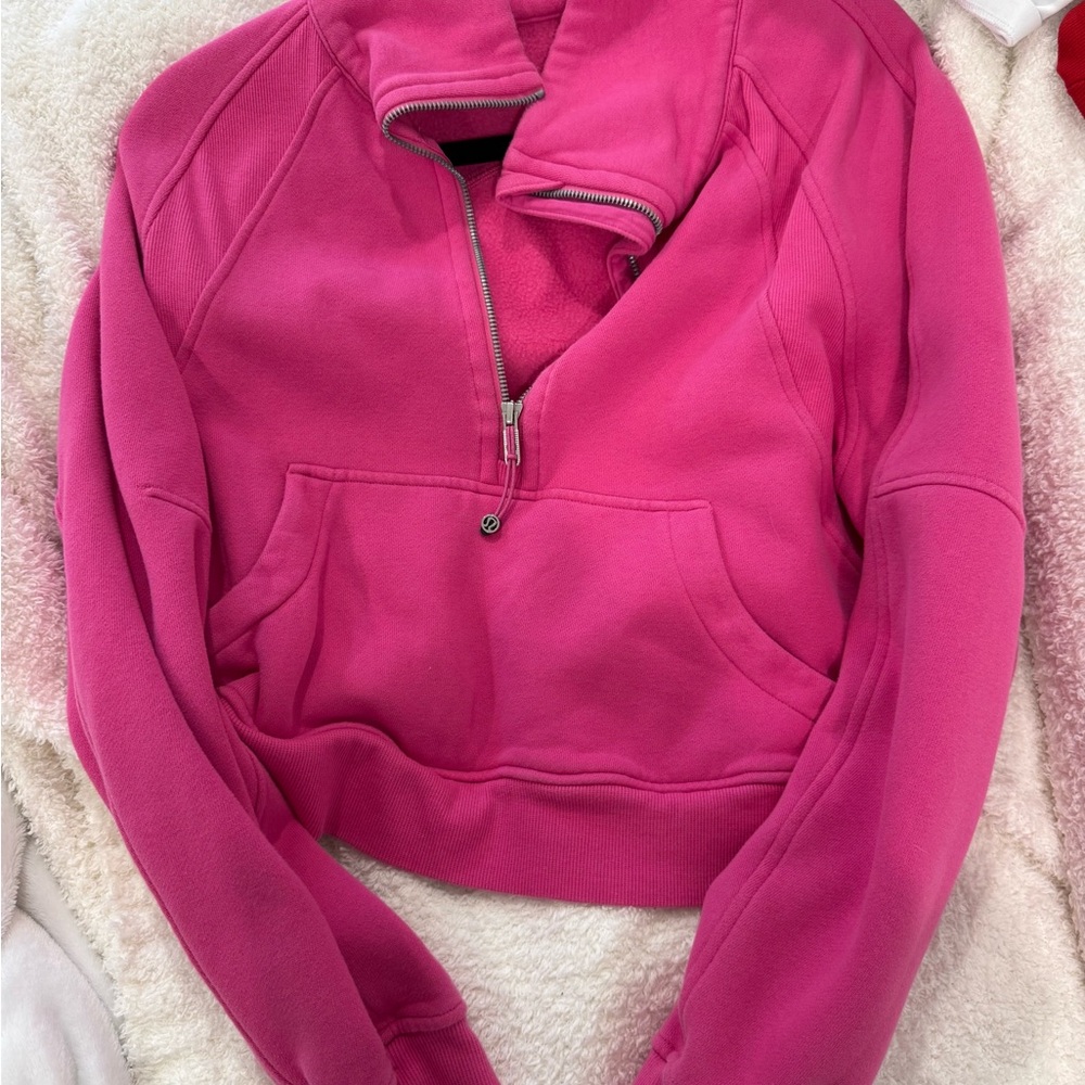 Women's Pink Half-Zip Sweatshirt